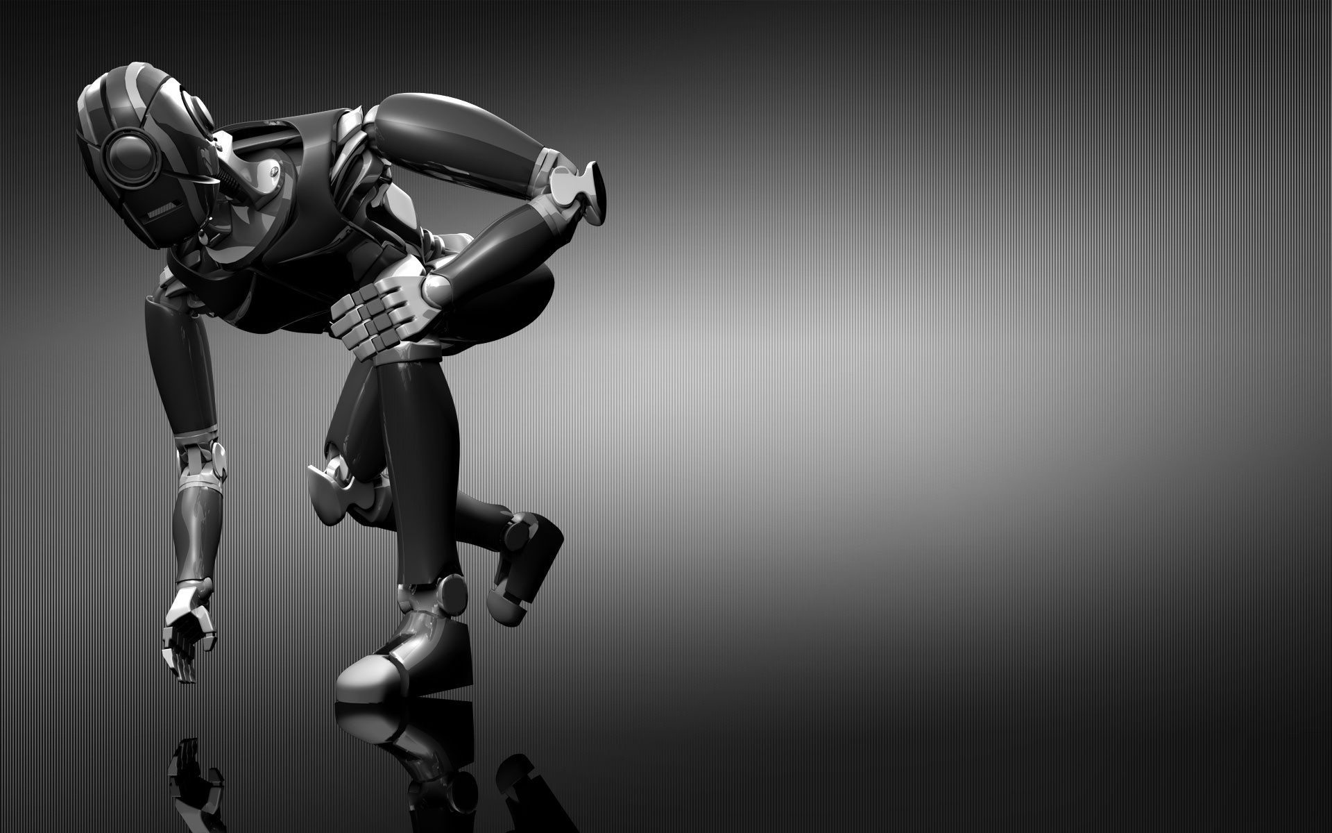robots monocromo hombre arte desnudo mujer solo