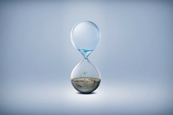 Reloj de arena de cristal de lujo