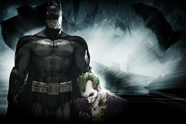Ilustración de la victoria de Batman sobre el Joker
