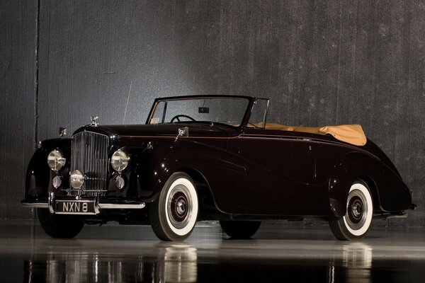 Negro Vintage coche abierto superior