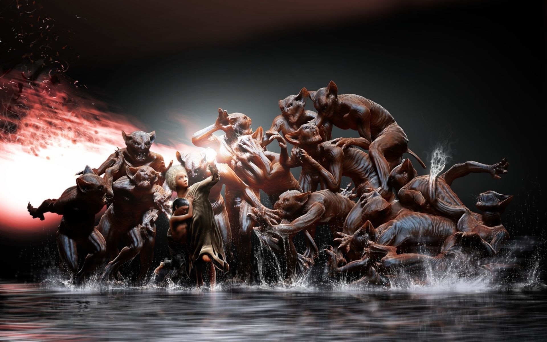 festival movimiento concurso agua rendimiento mandrage demonio diablo