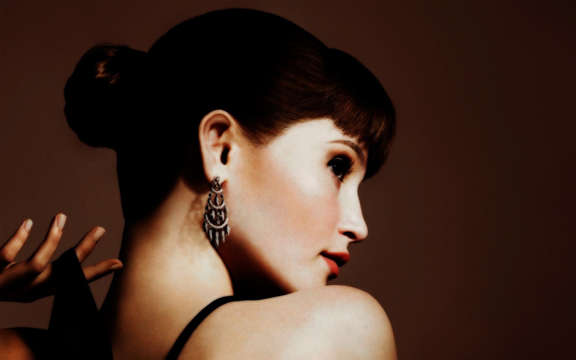 mujer retrato chica moda modelo desnudo glamour solo joyería ojo adulto actriz sexy caliente