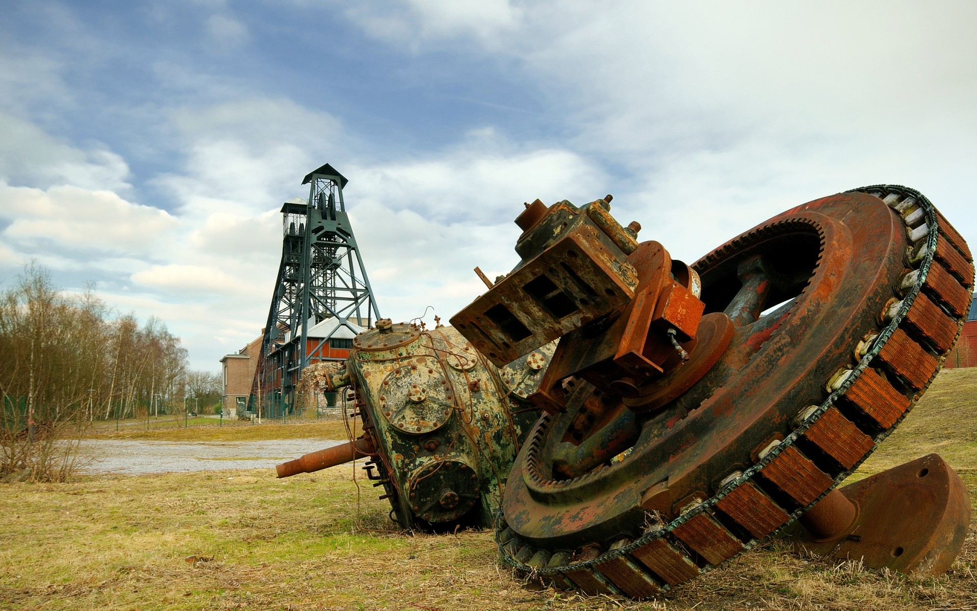 máquina coche industria abandonado viejo tractor cielo oxidado granja