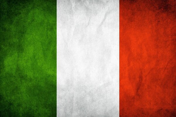Bandera italiana estilizada como pergamino