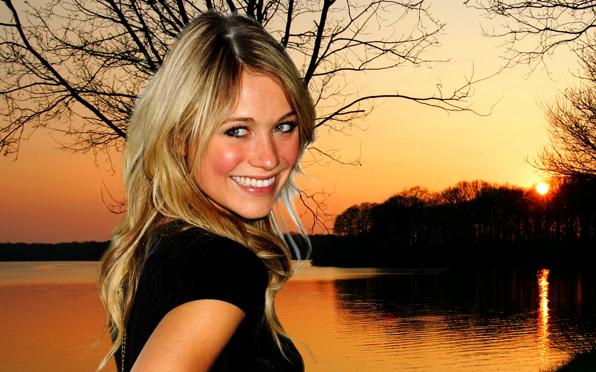 puesta de sol naturaleza agua mujer otoño lago hermosa noche chica amanecer al aire libre sol rubia bebé