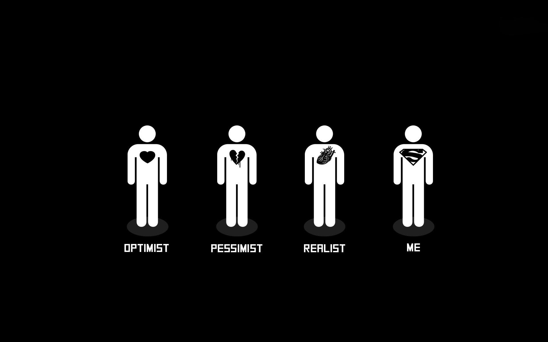 símbolo negocio ilustración escritorio aislado estado de ánimo pesimista estado de ánimo optimista realista