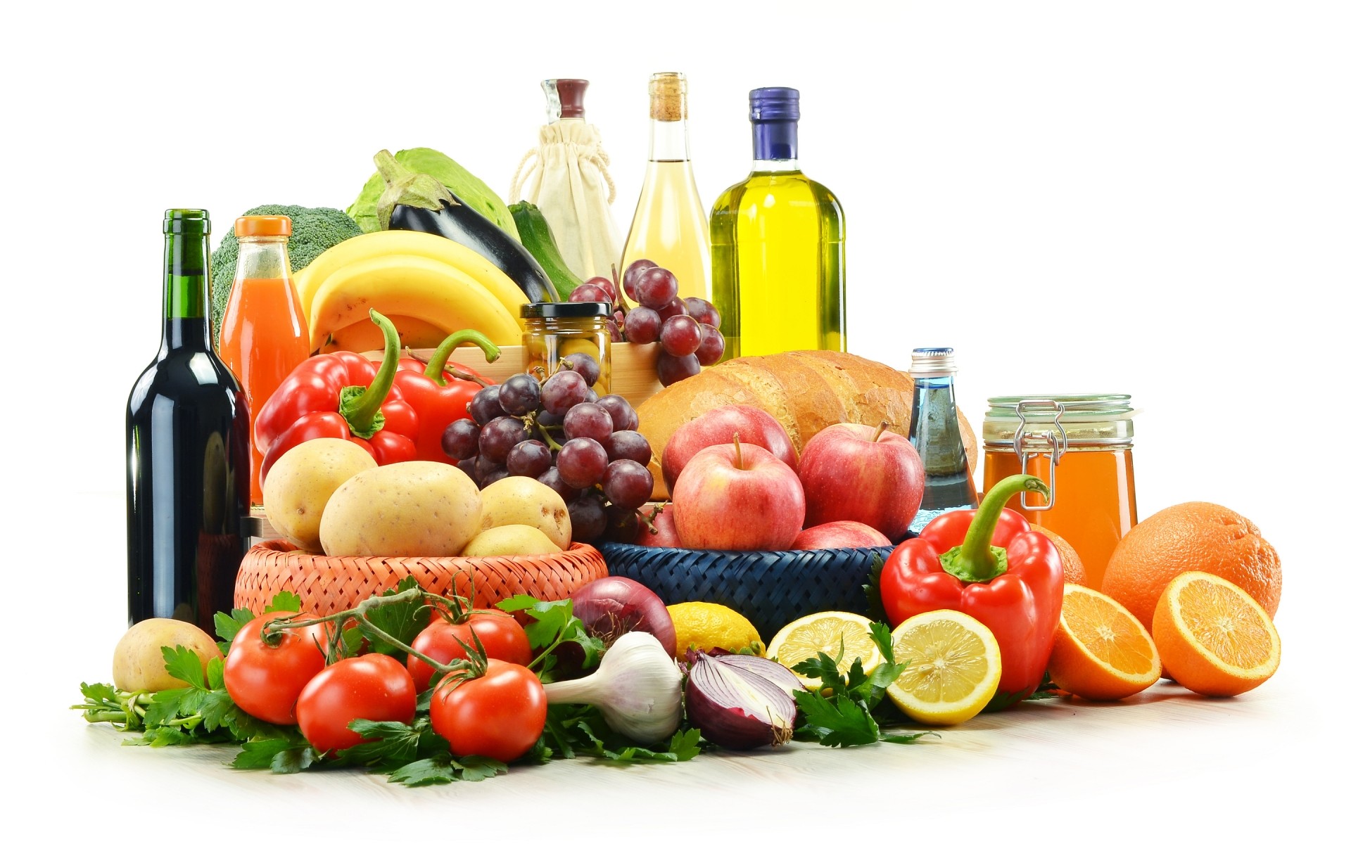 comida saludable tomate salud fruta verdura mercado limón ajo nutrición uva manzana especie jugo ingredientes hoja aislado dieta pimienta uva vino aceite