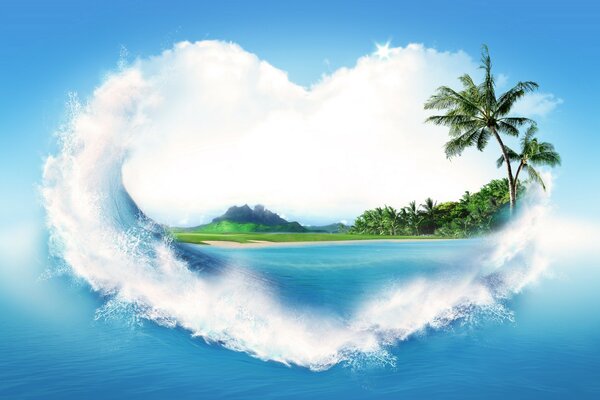 Una isla dentro del corazón del océano