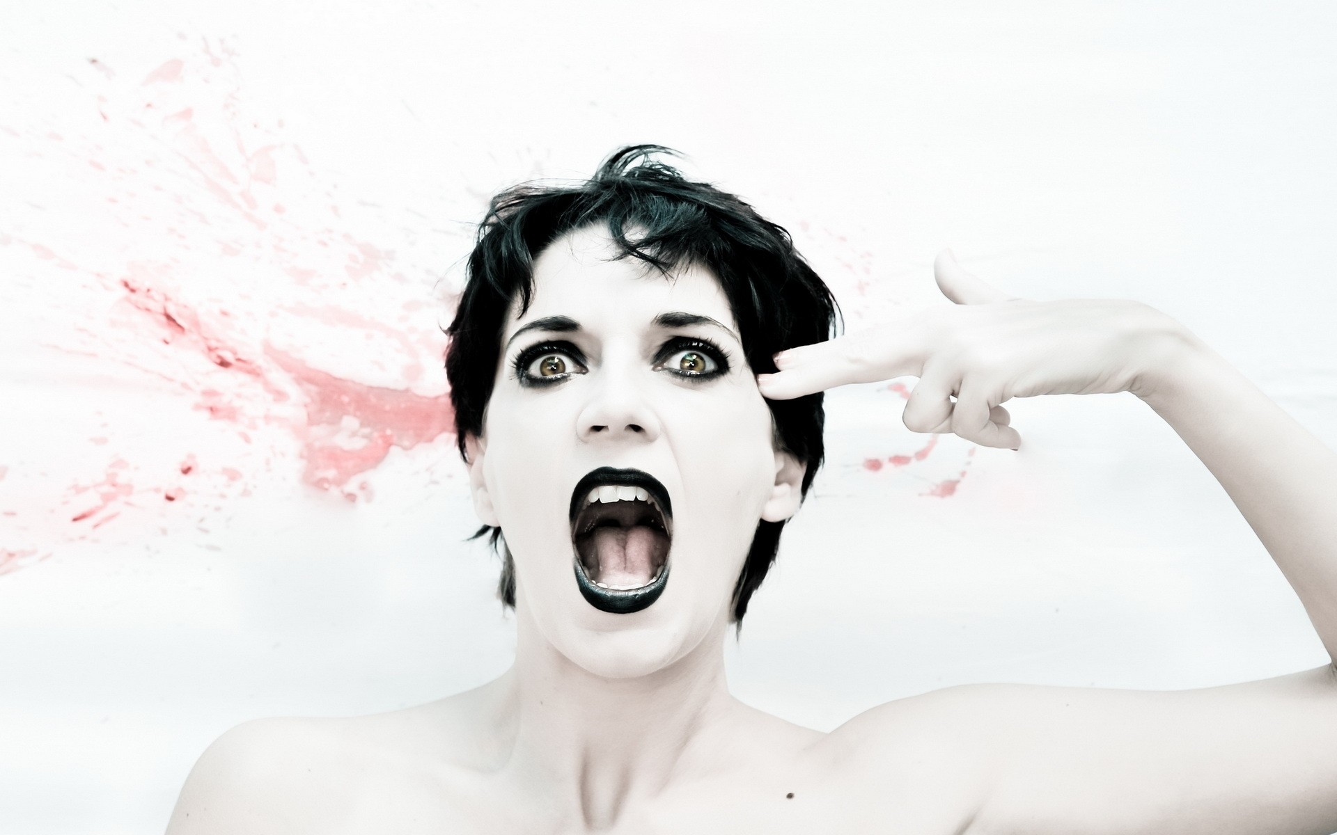 chica mujer retrato joven moda cara hermosa adulto glamour modelo morena solo hombre situación mujer conmocionada cara conmocionada