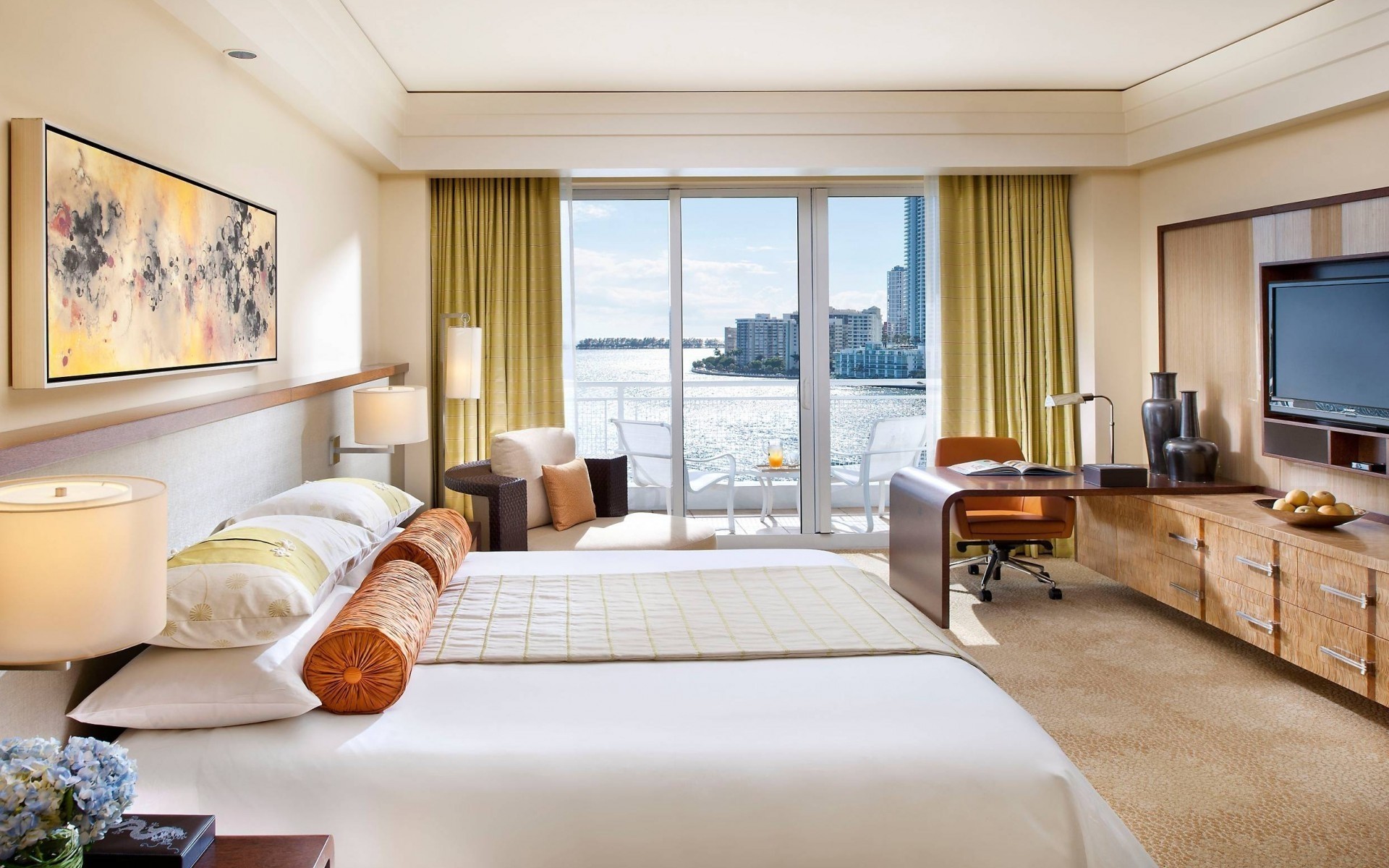 muebles habitación dormitorio interior cama lámpara ventana diseño de interiores mesa cojín asiento casa apartamento hotel lujo moderno piso alfombra casa silla habitación de hotel diseño de la habitación