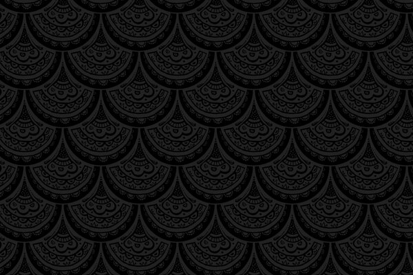 Fondo negro con flores de encaje