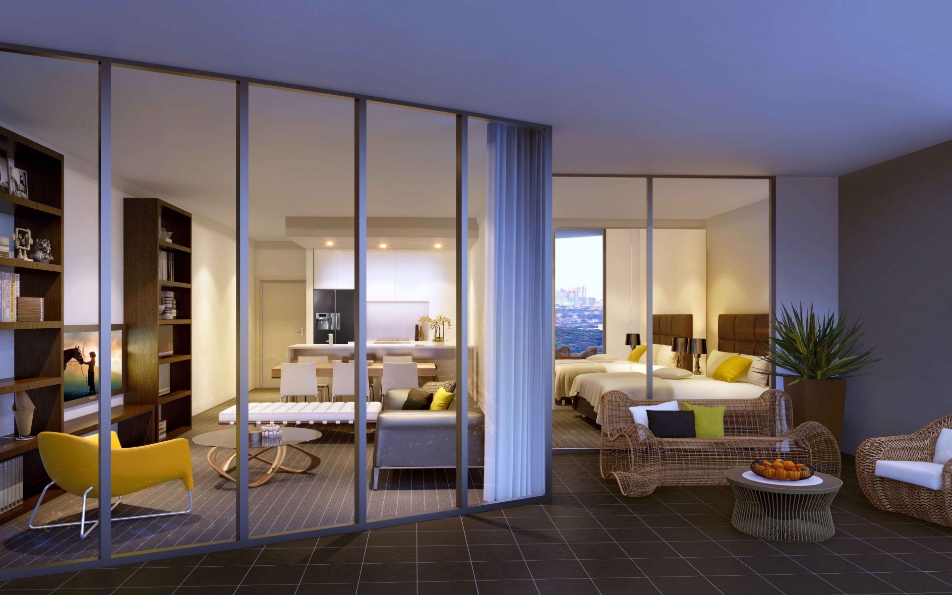 muebles habitación asiento silla ventana interior sofá mesa piso moderno de lujo apartamento diseño de interiores casa casa alfombra familia lámpara silla ligera espejo