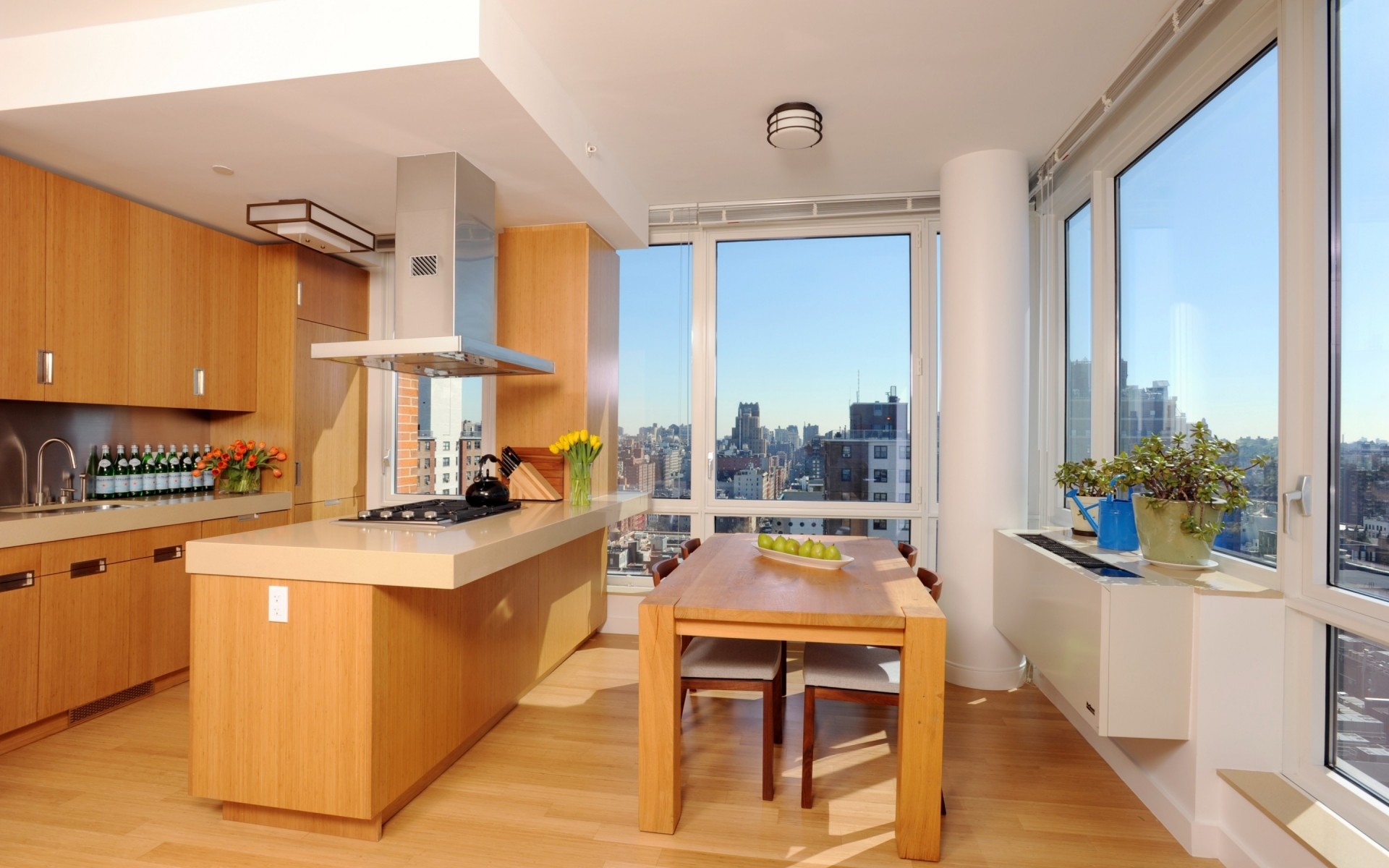 muebles habitación interior casa ventana moderno casa piso apartamento diseño de interiores asiento mesa silla espacioso familia estudio lujo estante techo comedor cocina