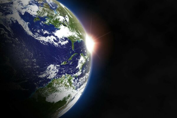 Imagen del planeta Tierra tomada desde el espacio