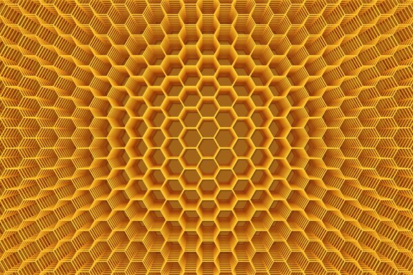 Abstracción de panal con miel en la colmena