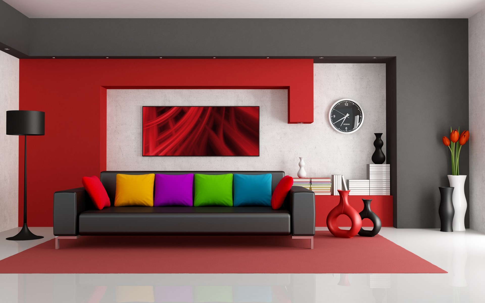 familia moderno interior sofá habitación muebles apartamento casa interior pared florero residencial minimalismo lujo ventana vacío diseño de interiores arquitectura confort sala de estar roja ideas de la sala de estar diseño de la sala de estar