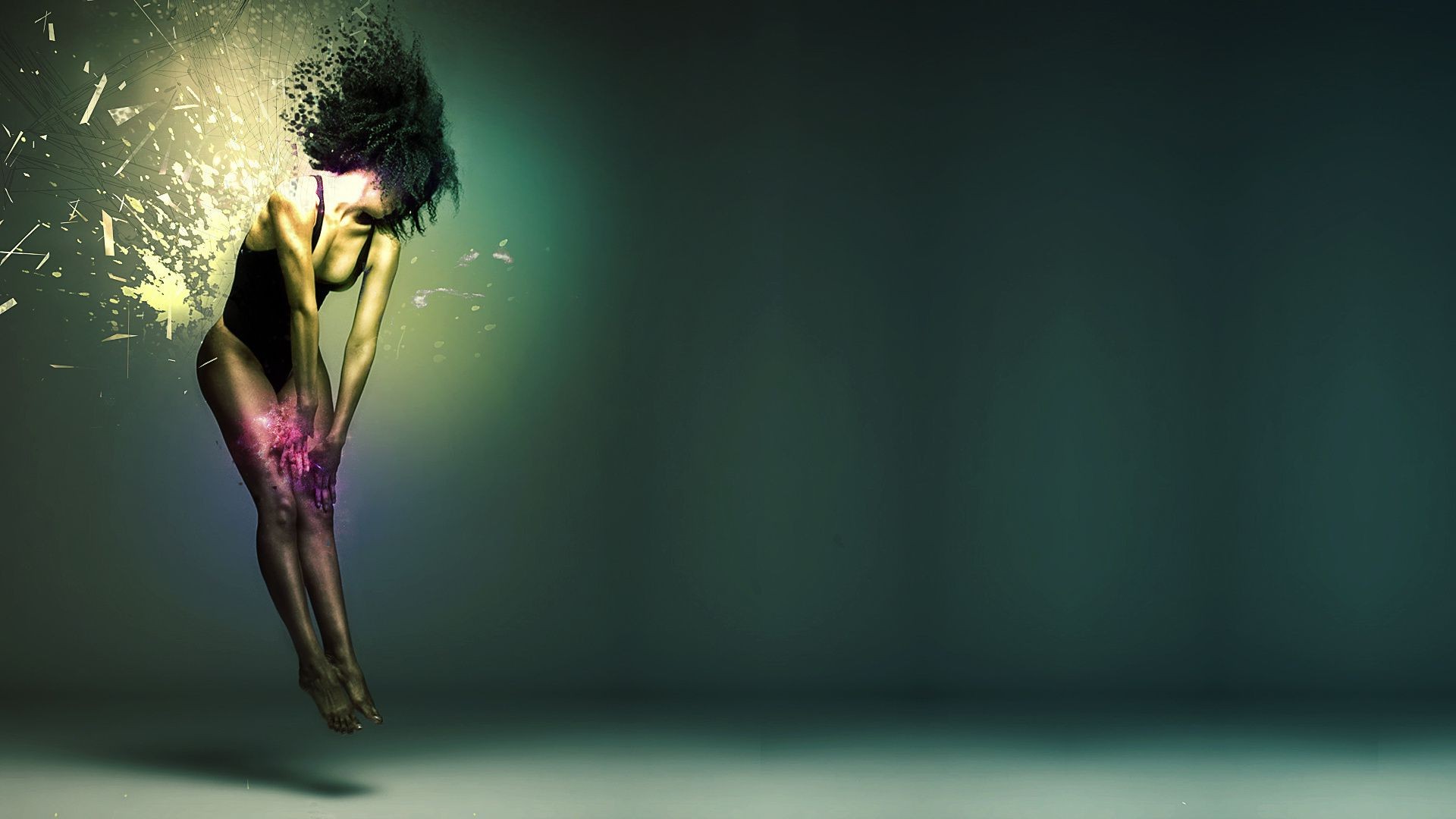 arte abstracto desenfoque desnudo chica mujer retrato oscuro flor