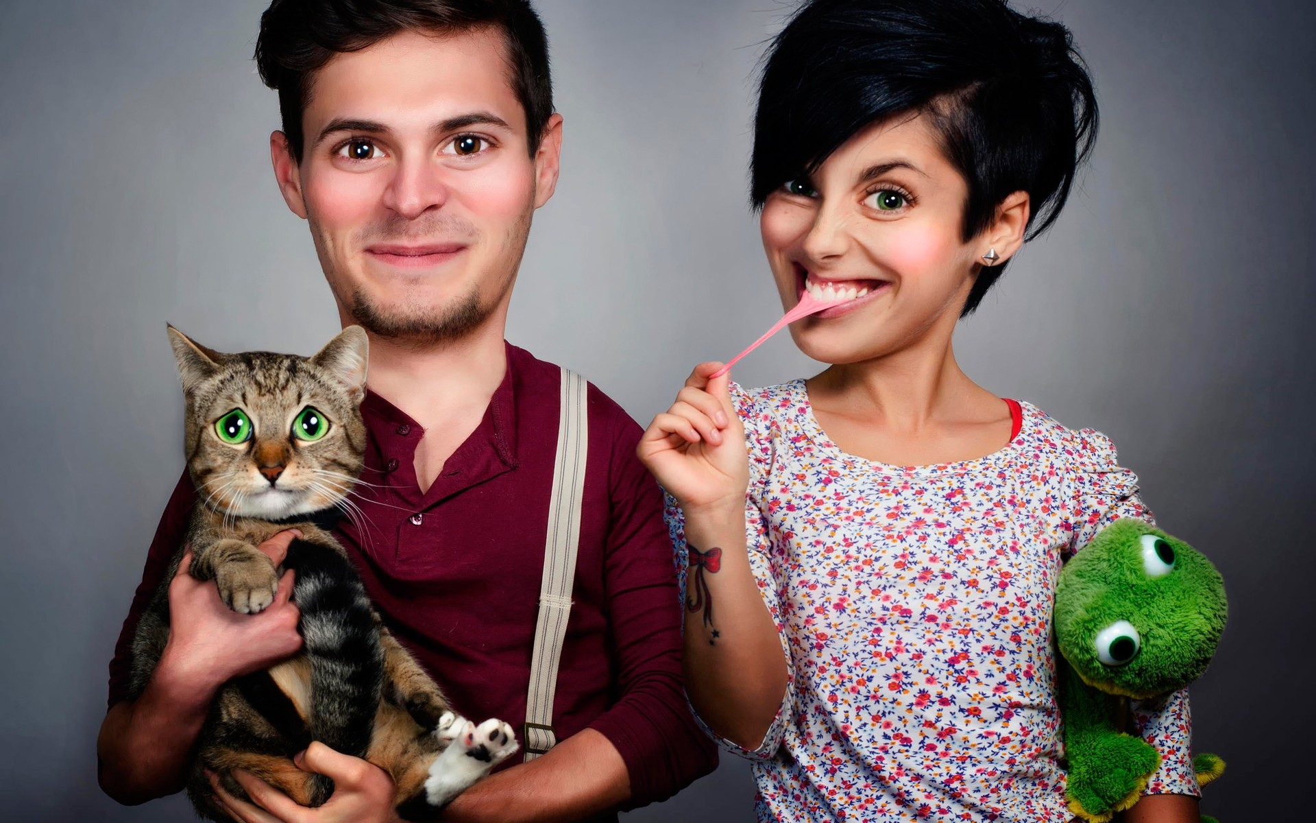 retrato mujer lindo joven amor bonita chica hermosa adulto solo divertido estudio divertido foto divertida familia divertida gato