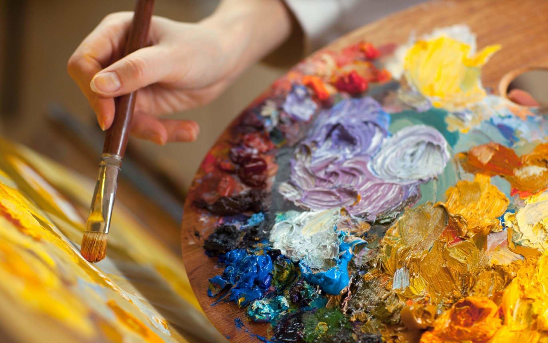 creatividad color arte decoración comida pincel pintura paleta