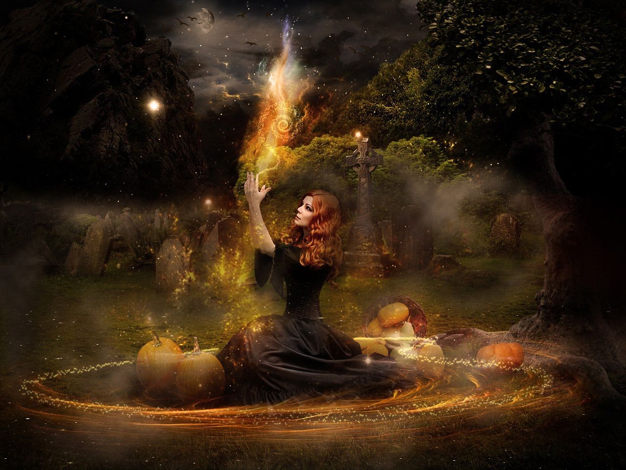 brujas humo llamas adulto energía encantamiento festival desastre uno arte
