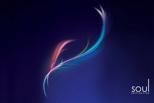 Ilustración de una pluma caótica brillante