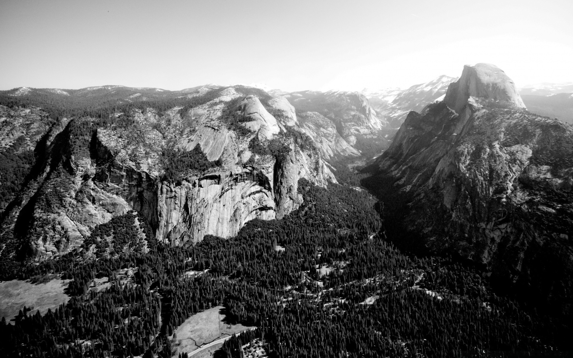 blanco y negro montañas paisaje al aire libre naturaleza roca viajes nieve escénico valle cielo