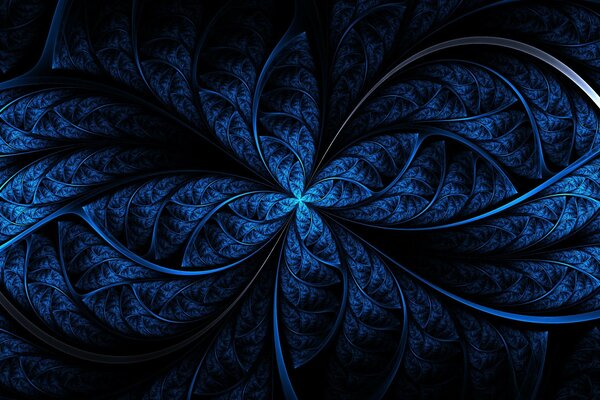 Zeta azul de forma inusual hecha de material