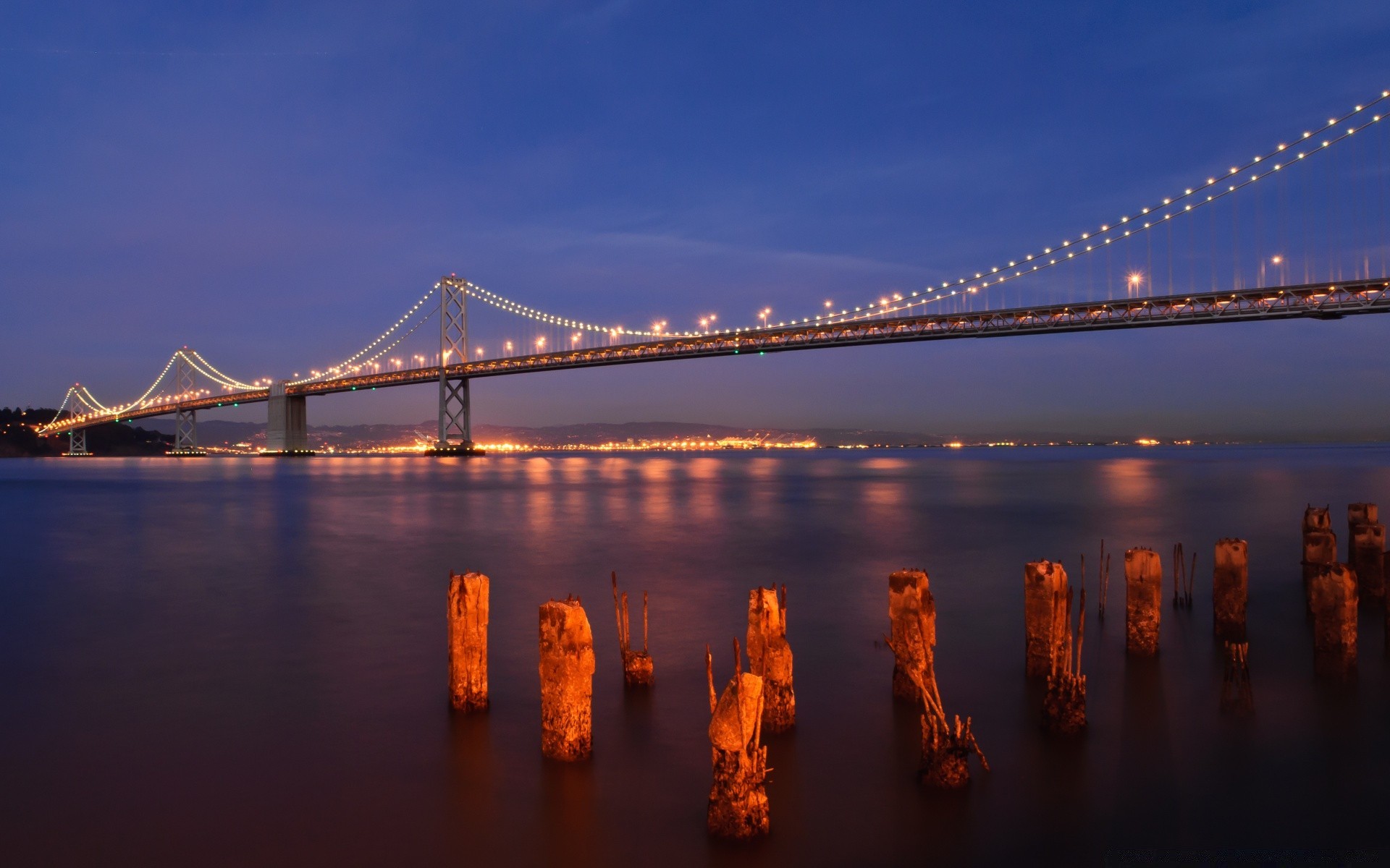 otras ciudades puente puente colgante agua puesta del sol noche río arquitectura viajes crepúsculo ciudad suspensión cielo conexión reflexión sistema de transporte amanecer suspender