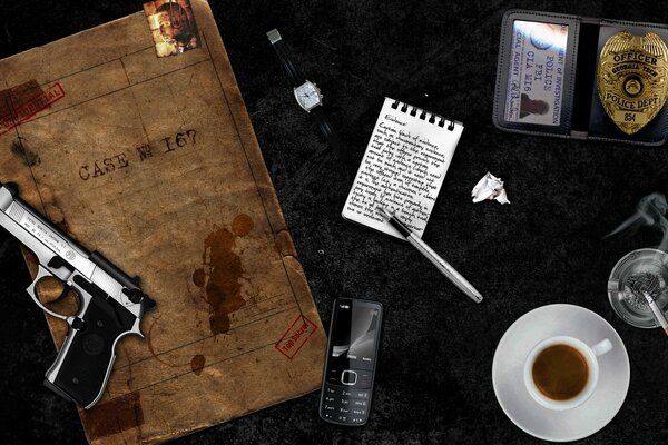 Conjunto de armas de un verdadero detective