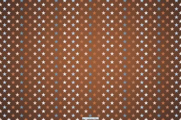 Papel pintado marrón con pequeñas estrellas de colores