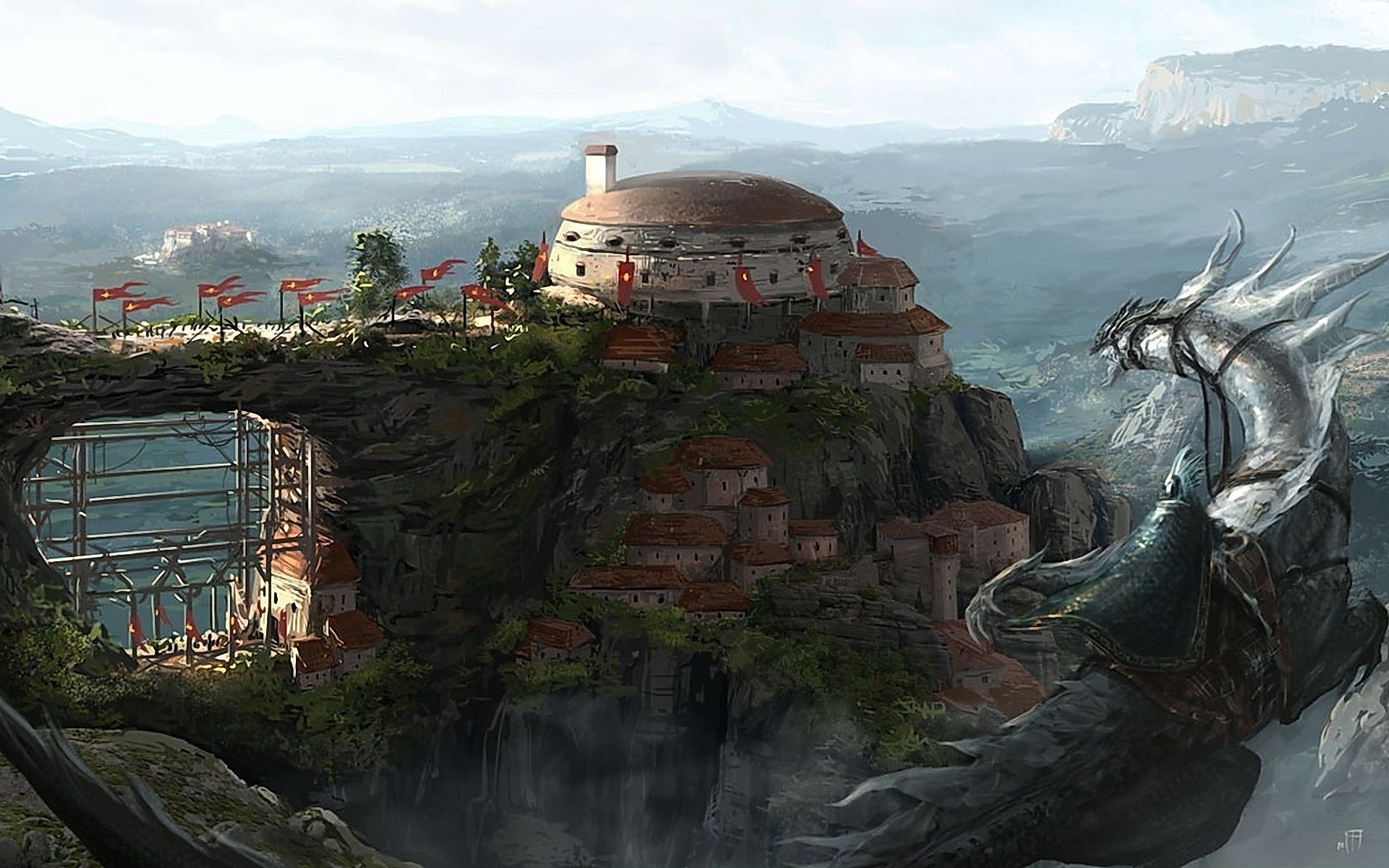 dragones paisaje viajes arquitectura agua casa