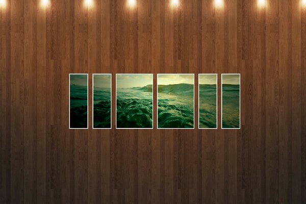 Paneles prefabricados de la naturaleza en la pared