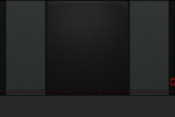 Textura de cuero con costura roja