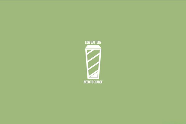 Vector vaso de café y carga de la batería