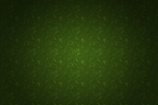 Pared verde con detalles en forma de ramas