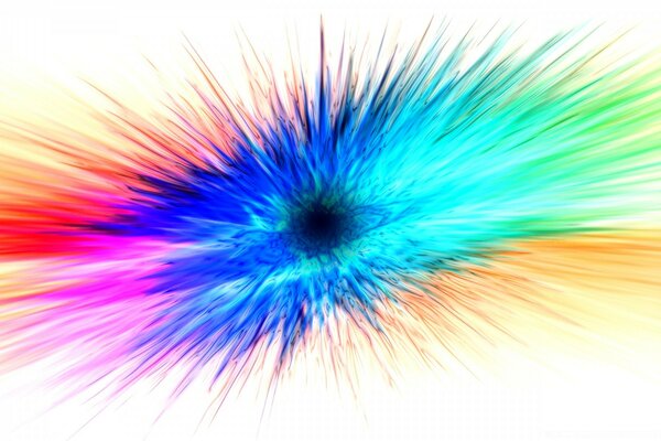 Brillante explosión de colores del arco iris