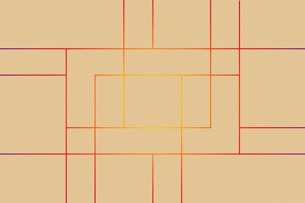 Imagen gráfica, líneas de Color sobre fondo beige