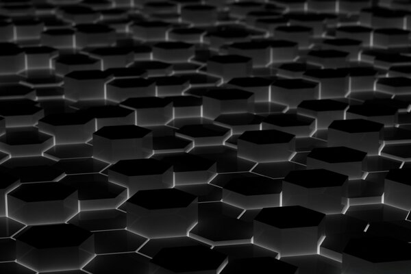 Polígonos abstractos de color negro