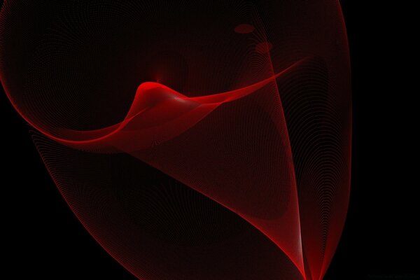 Abstracción de color rojo sobre fondo negro
