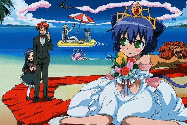 Momento de la película de anime en el fondo del mar