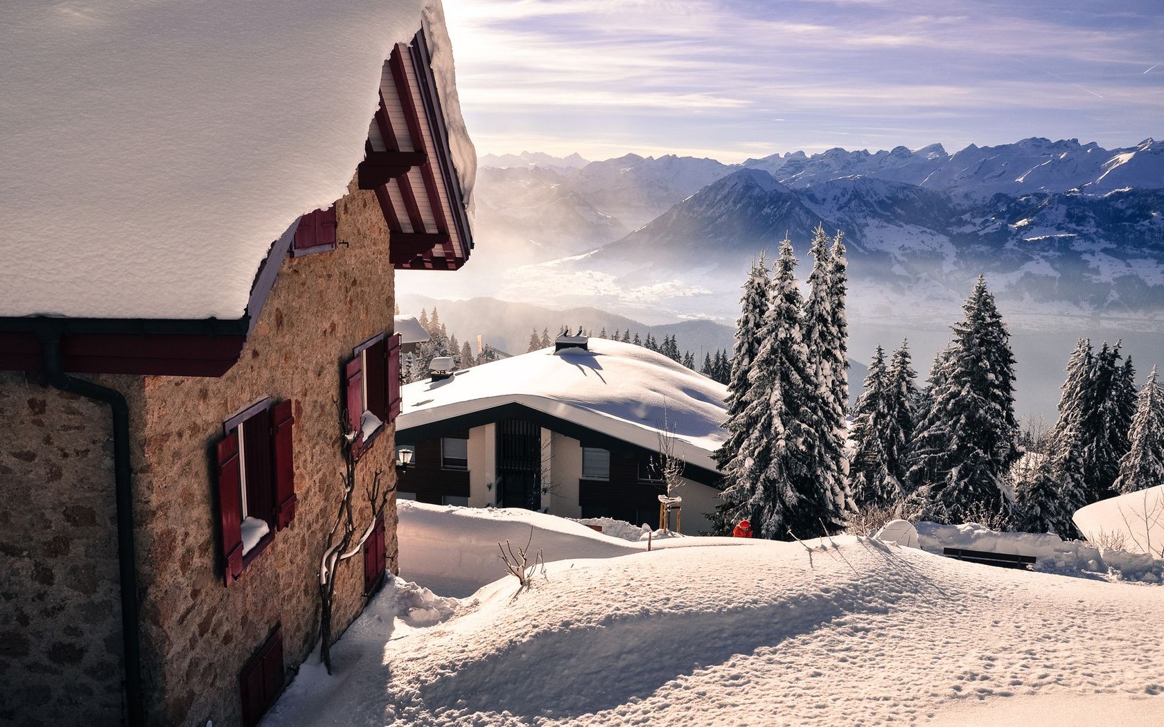 invierno nieve viajes cielo montañas frío paisaje hielo hogar al aire libre escénico