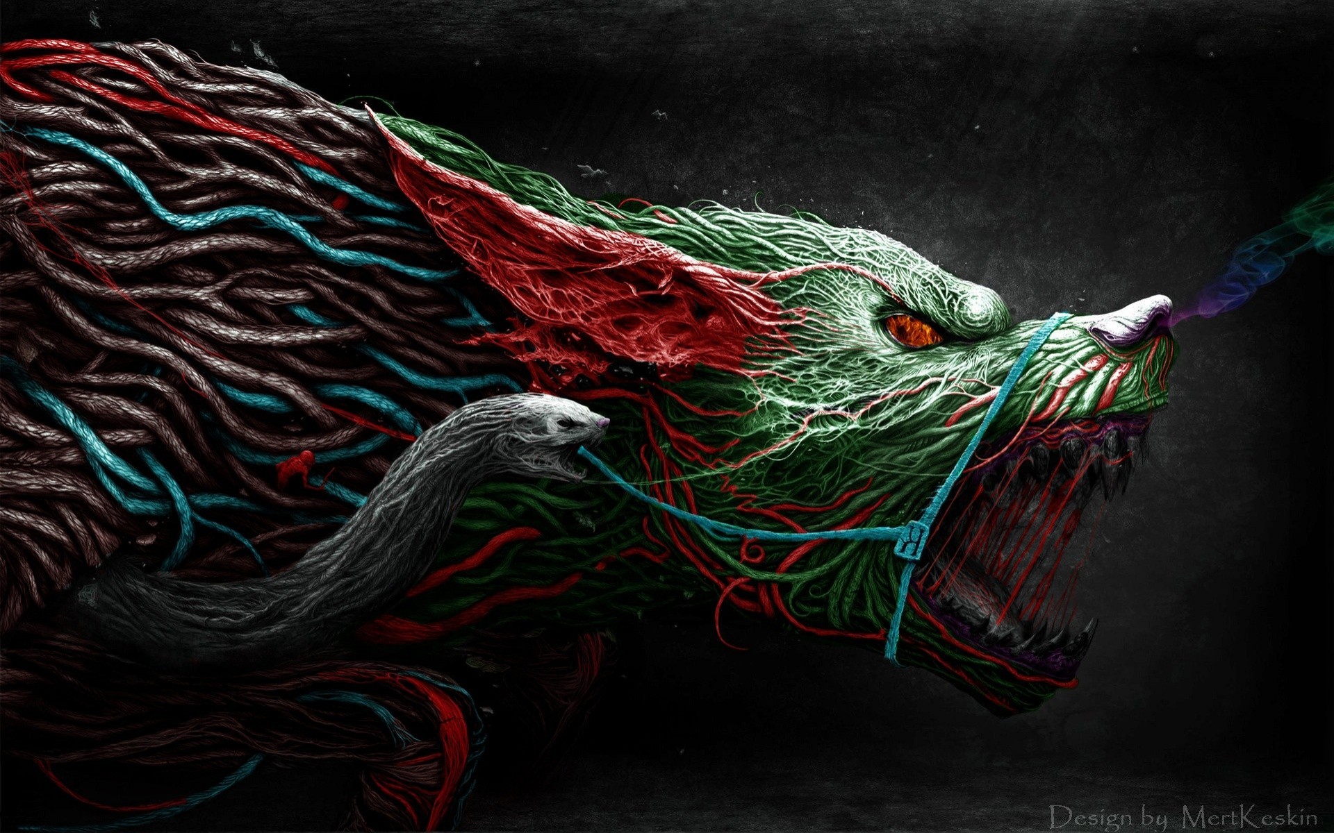 fantasía cuerda color escritorio arte llama