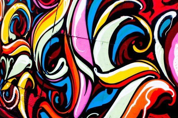 Arte de graffiti con una buena solución de diseño