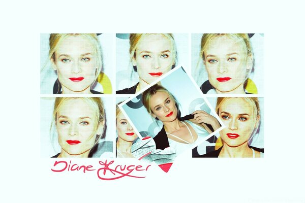 Collage de fotos de Diane Kruger