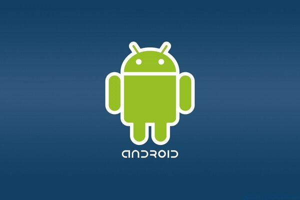 Robot Android verde sobre fondo azul
