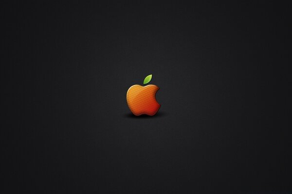 Logotipo rojo sobre fondo oscuro