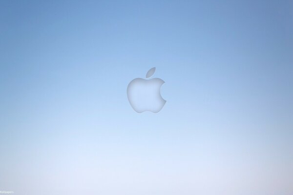 Una manzana en un fondo degradado Celestial