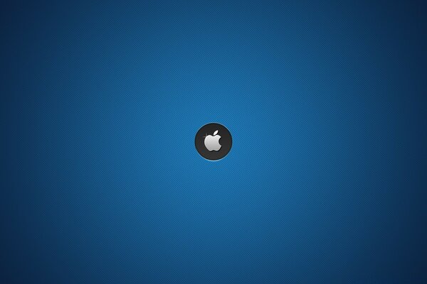 Apple, tonos azules. Manzana de plata