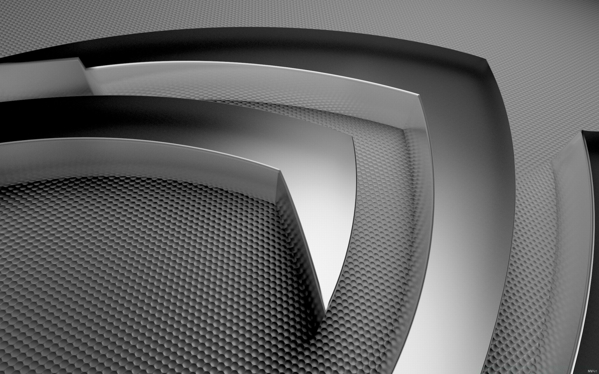 nvidia monocromo moderno diseño abstracto moderno arte metálico