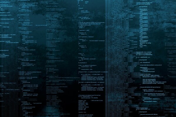 Hackear códigos de software en un fondo oscuro